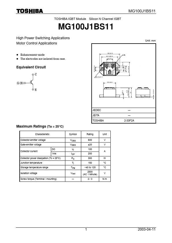 MG100J1BS11