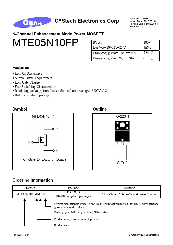 MTE05N10FP