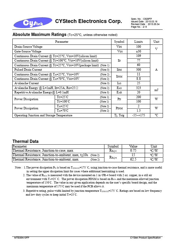 MTE05N10FP