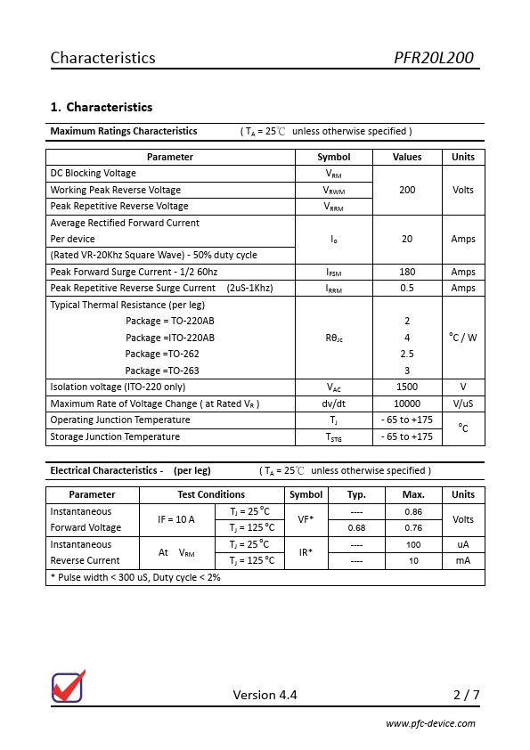 PFR20L200CTI