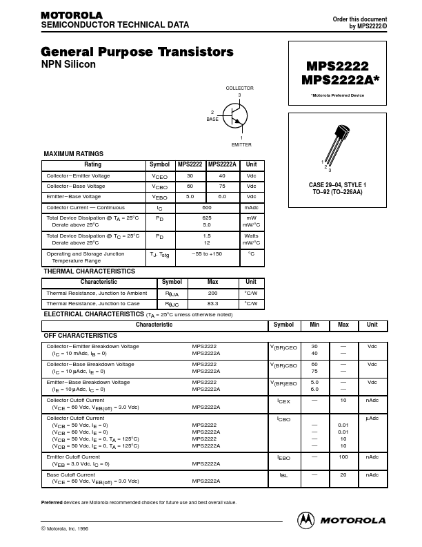 MPS2222A