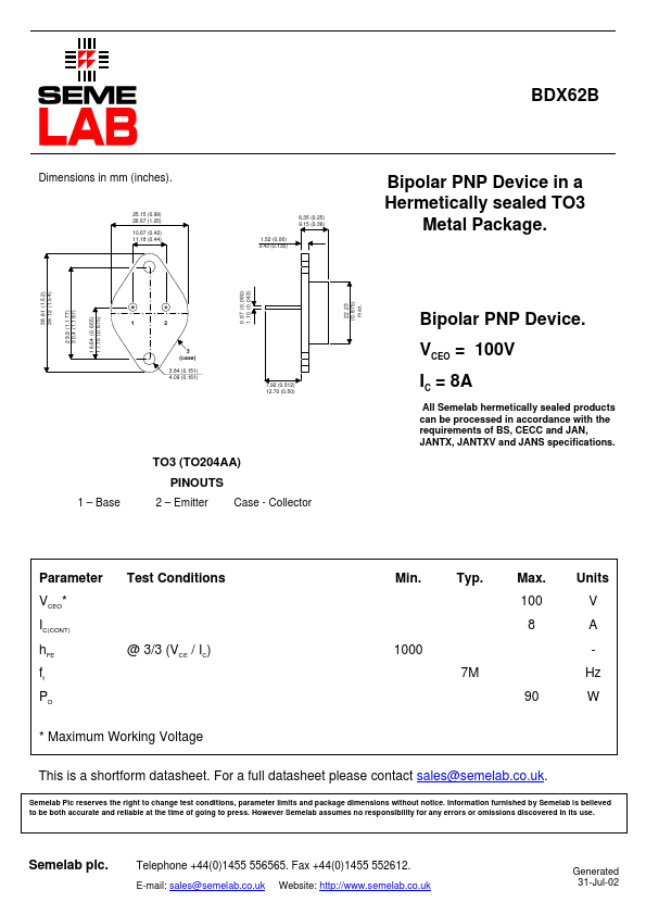 BDX62B