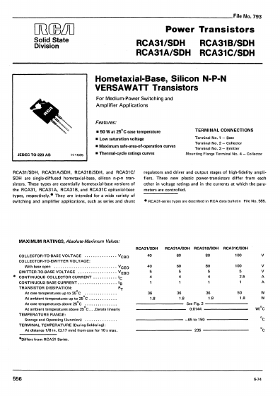 RCA31A-SDH