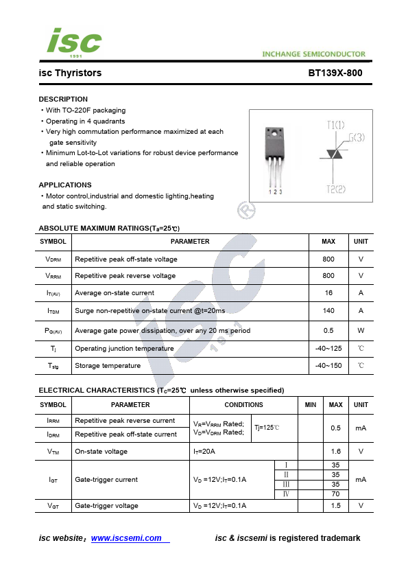 BT139X-800