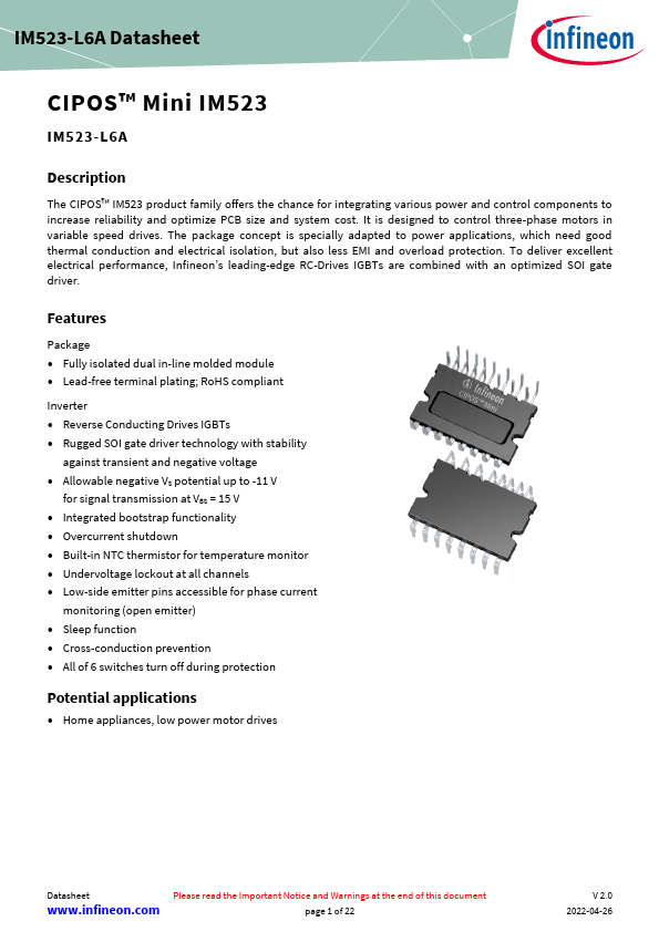 IM523-L6A Datasheet Preview