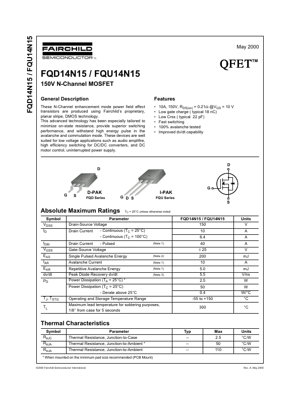 FQU14N15