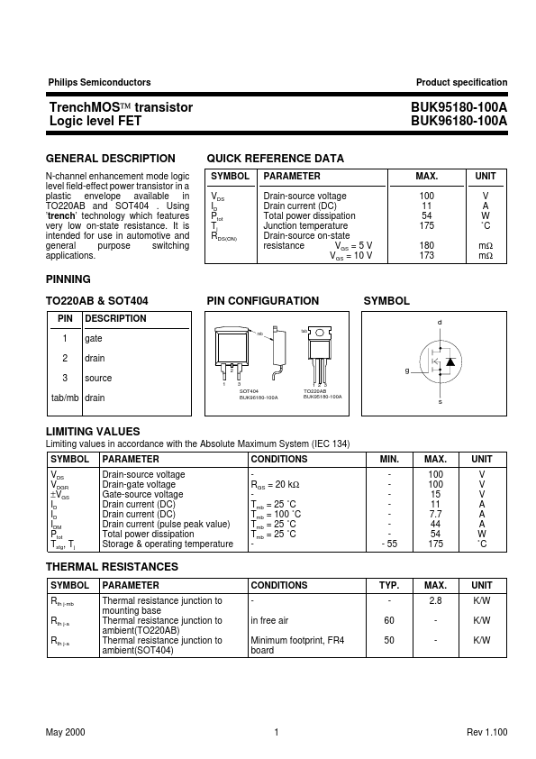 BUK96180-100A