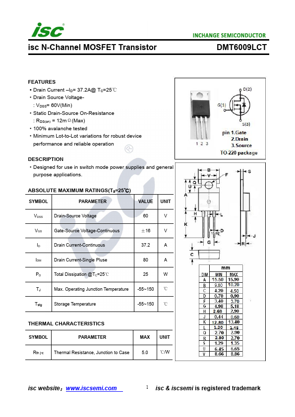 DMT6009LCT