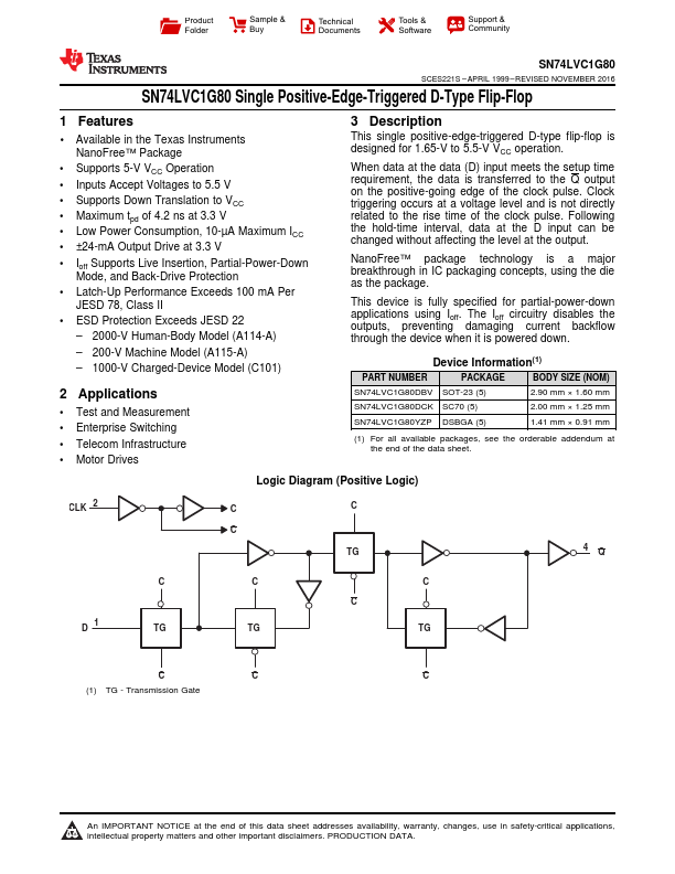 SN74LVC1G80