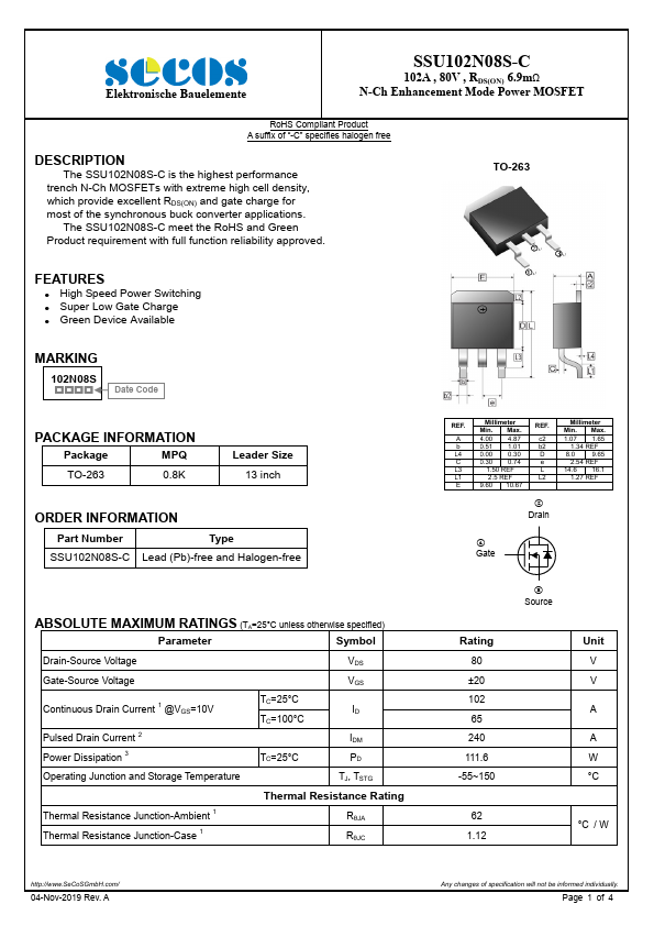 SSU102N08S-C