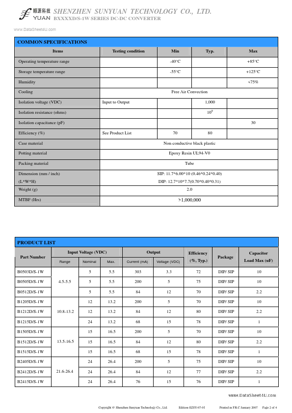 B15xxD-1W