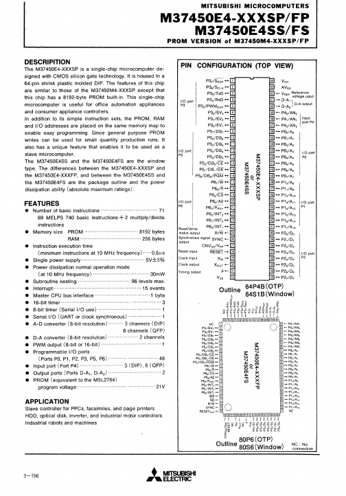 M37450E4-XXXFP