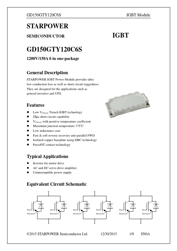 GD150GTY120C6S Datasheet Preview