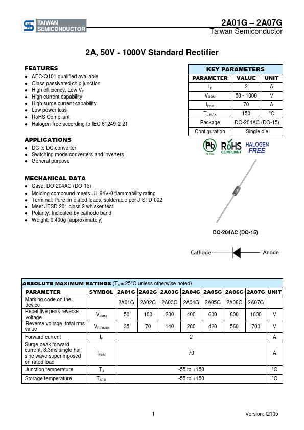 2A01G Datasheet Preview