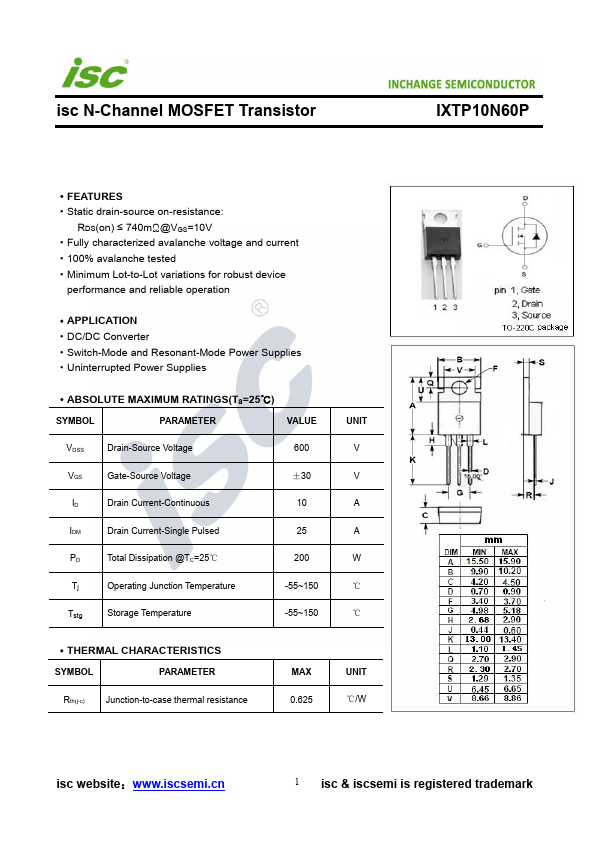 IXTP10N60P