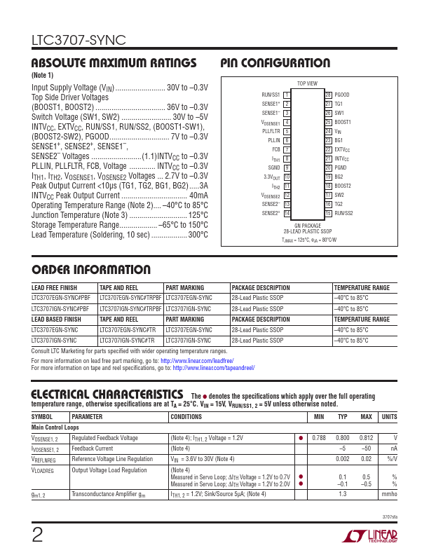 LTC3707-SYNC