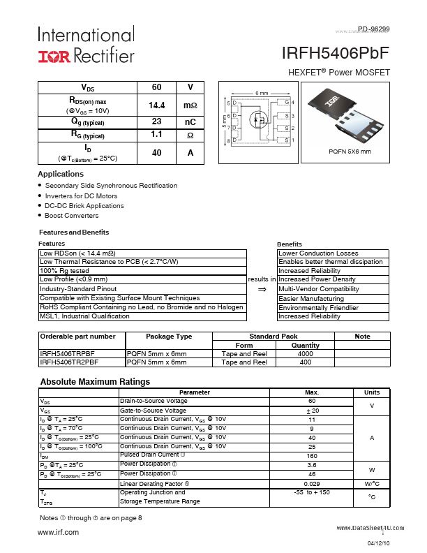 IRFH5406PBF