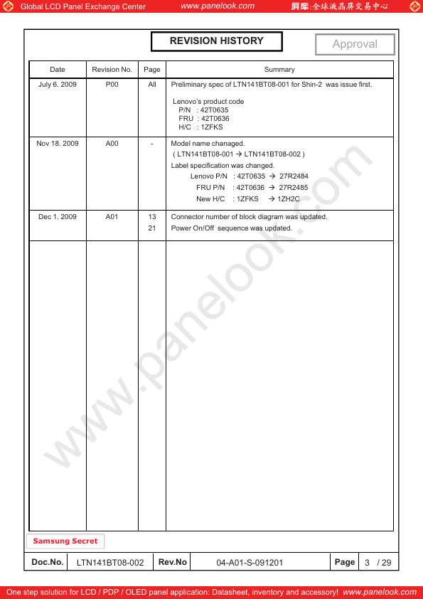 LTN141BT08-003