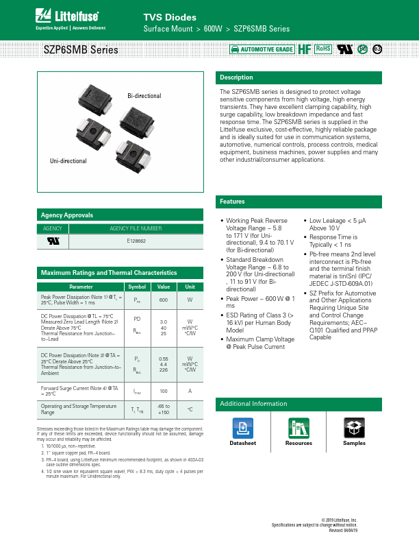 SZP6SMB11CAT3G