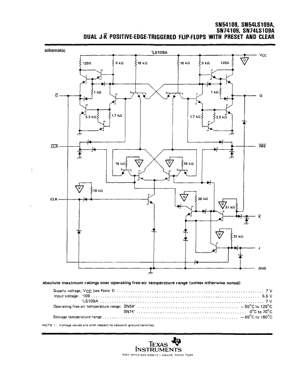 SN74LS109A