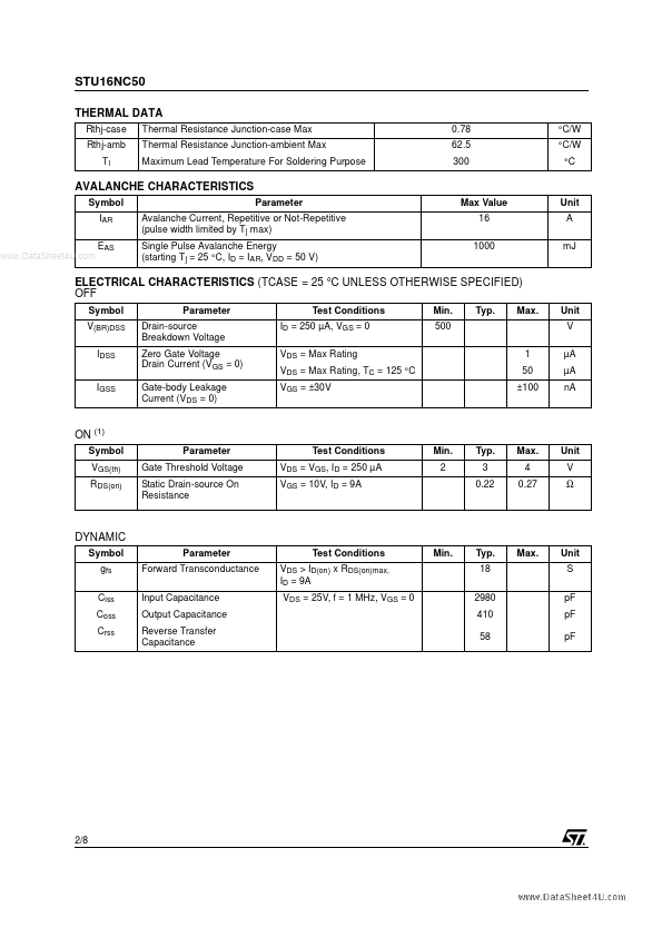 STU16NC50