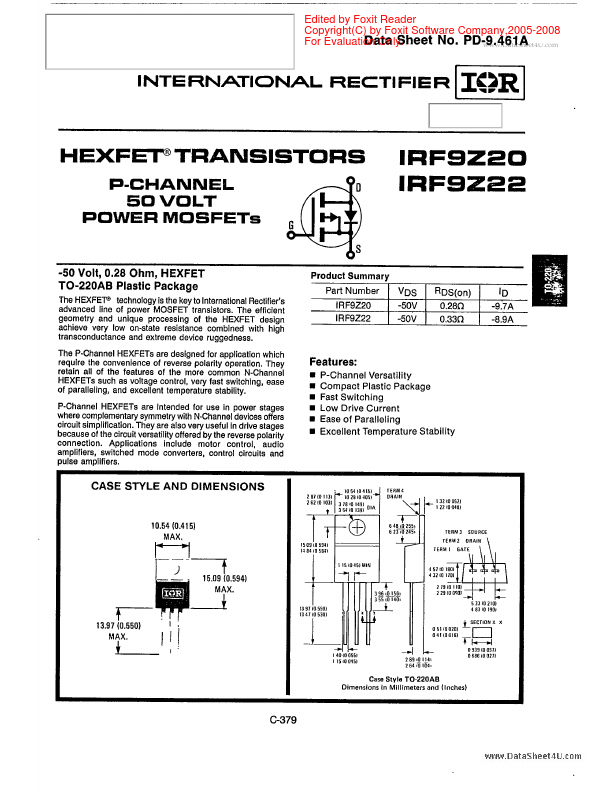 IRF9Z22