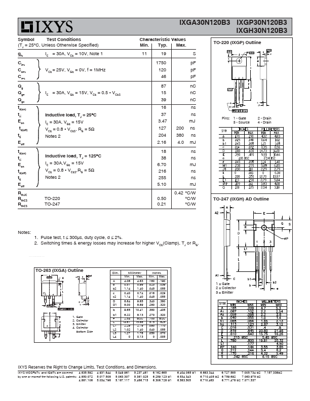 IXGA30N120B3