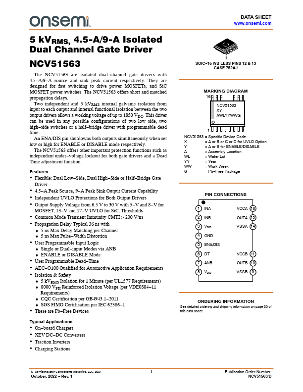 NCV51563 Datasheet Preview