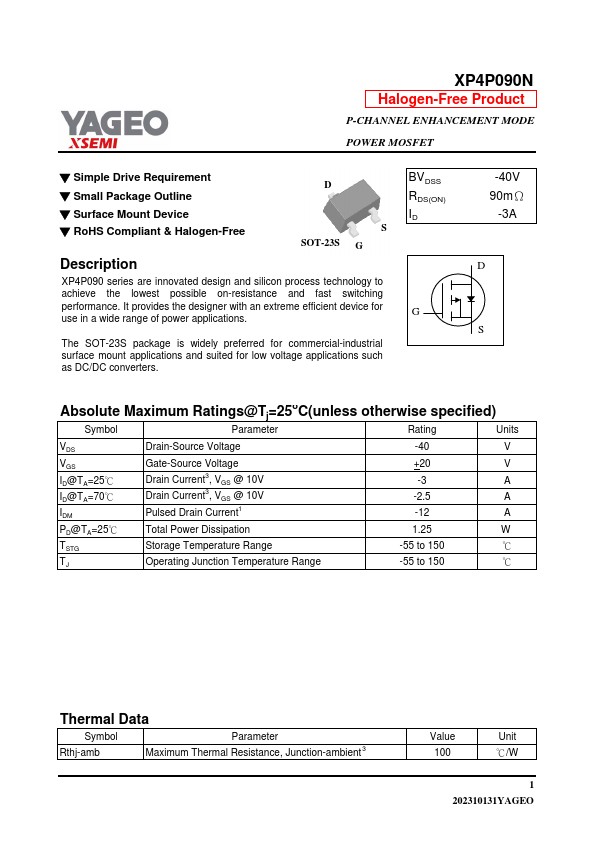 XP4P090N Datasheet Preview
