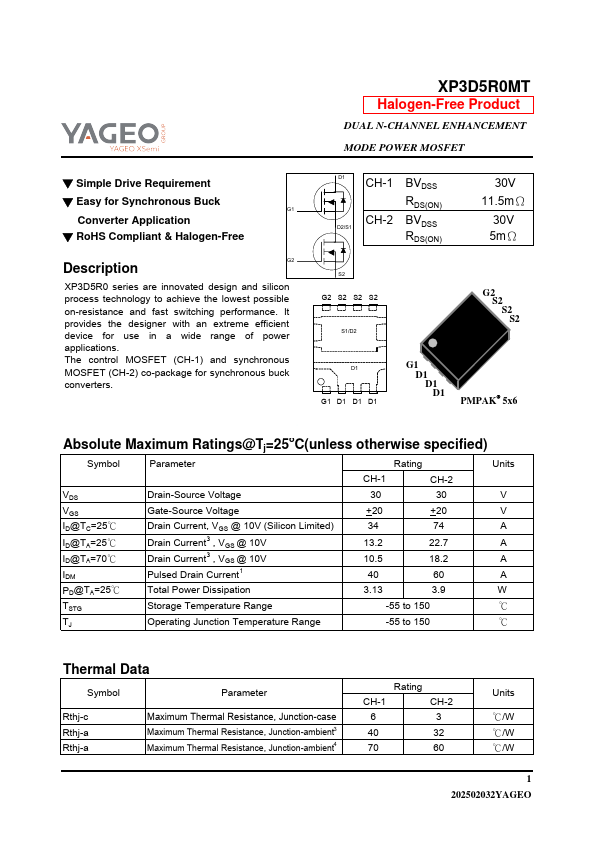 XP3D5R0MT Datasheet Preview