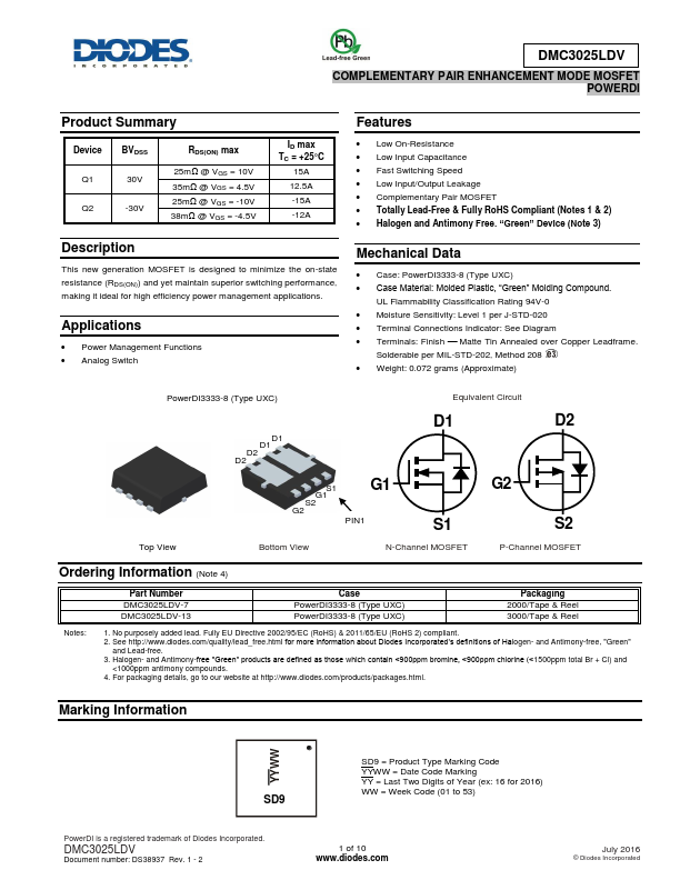 DMC3025LDV