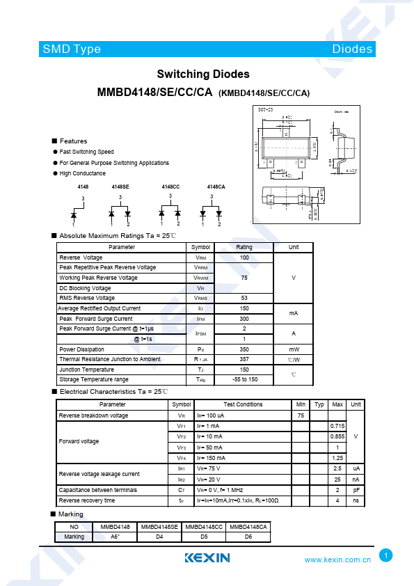 MMBD4148CA