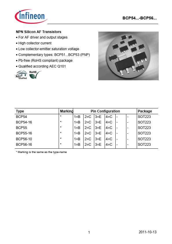 BCP54-16 Datasheet Preview