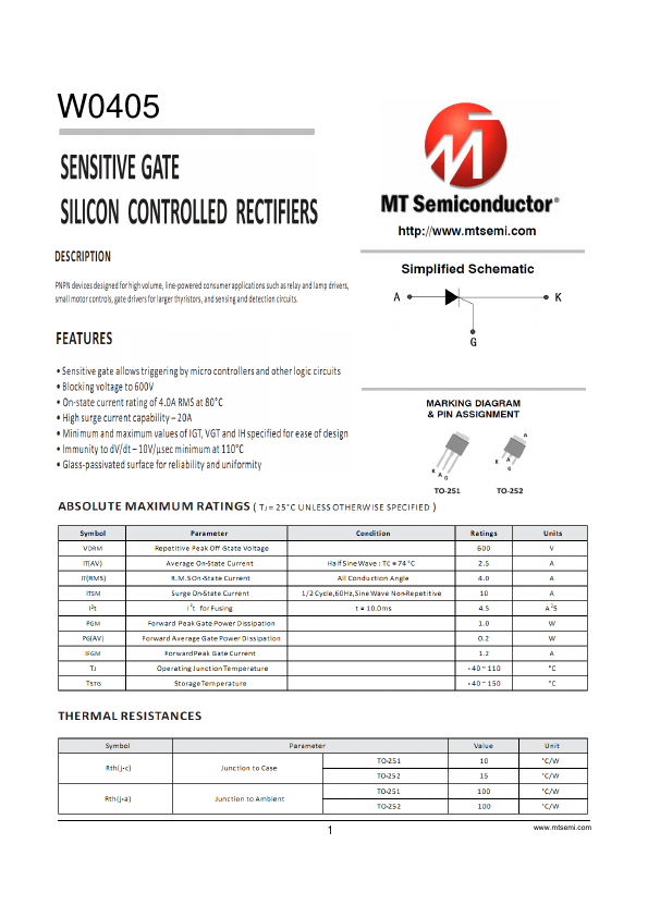 W0405 Datasheet Preview