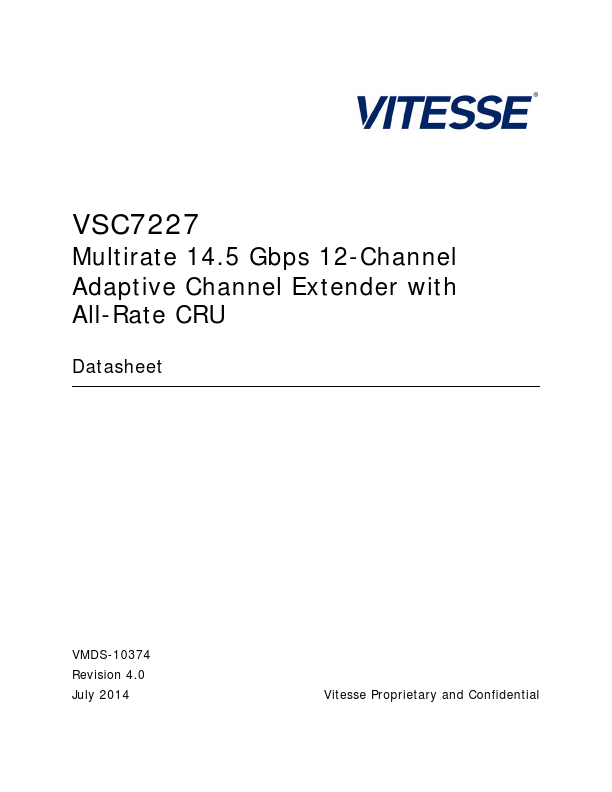VSC7227 Datasheet Preview