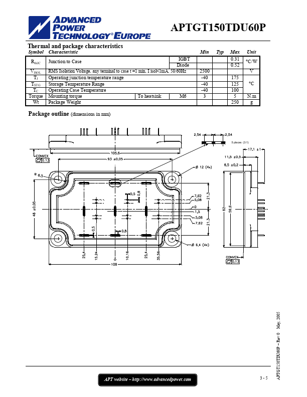 APTGT150TDU60P