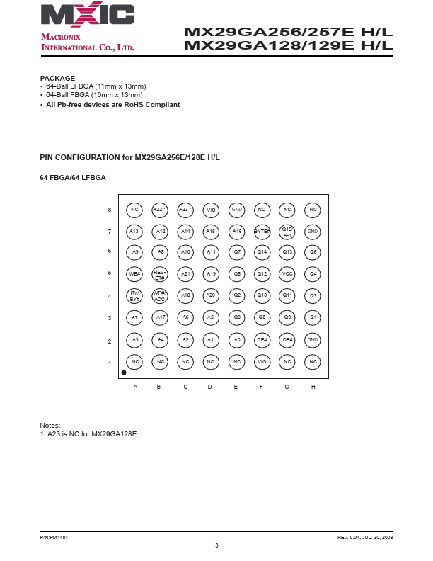 MX29GA257EL