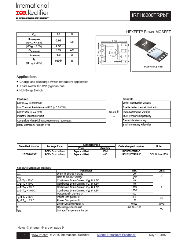 IRFH6200PBF