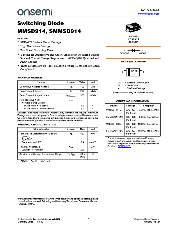 SMMSD914 Datasheet Preview