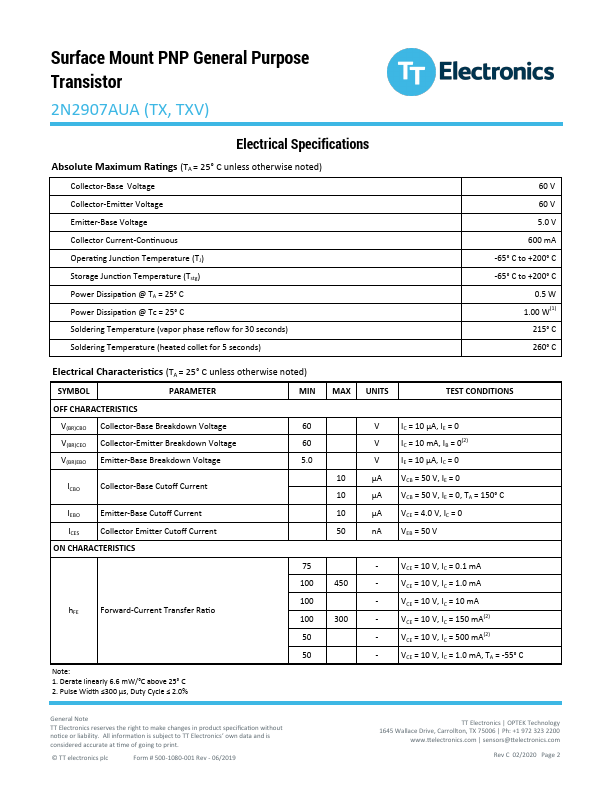 2N2907AUA