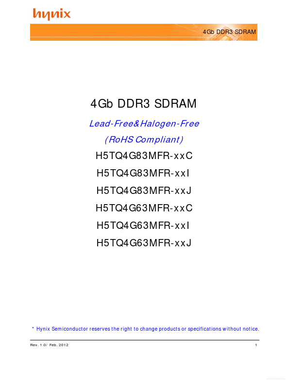 H5TQ4G83MFR-xxJ