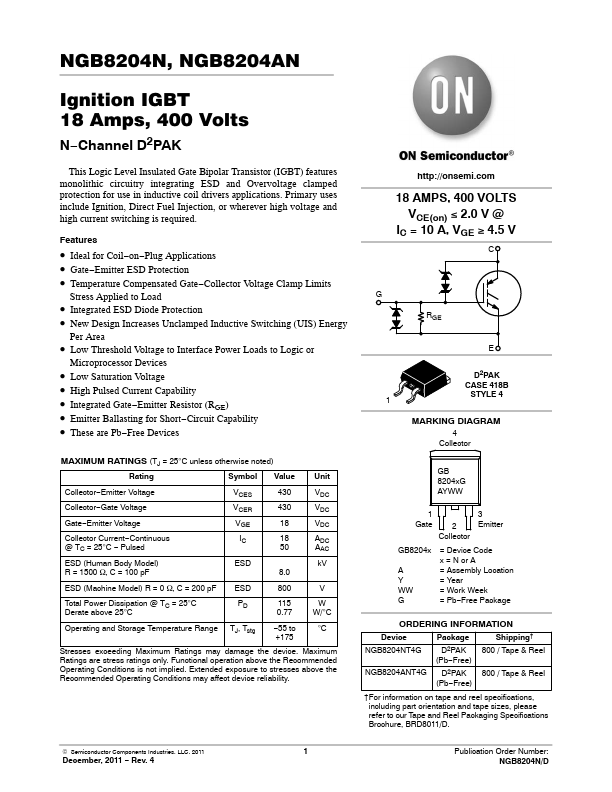 NGB8204ANT4G