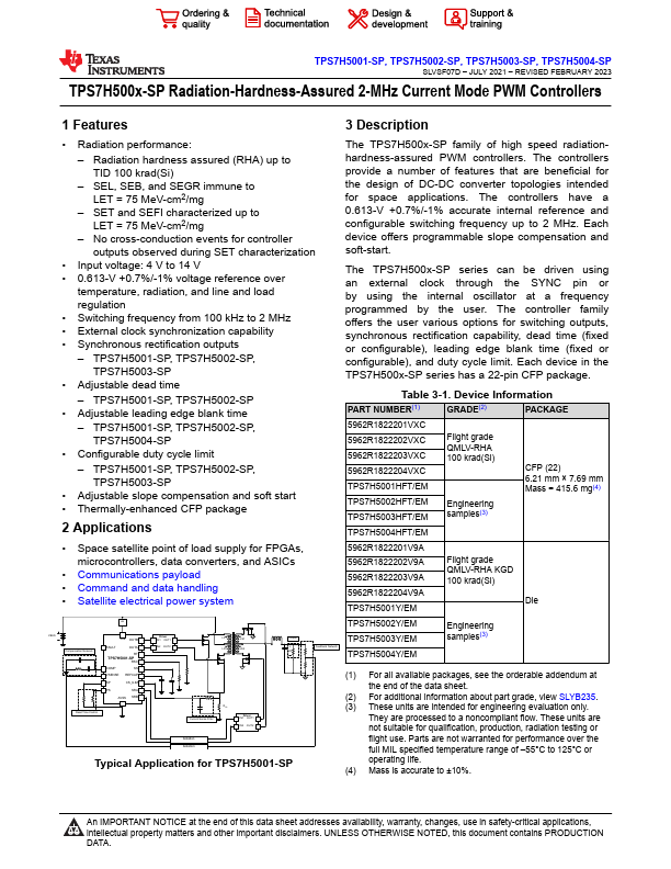 TPS7H5001-SP