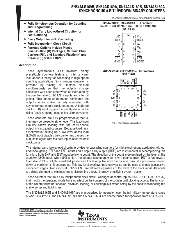 SN74AS169A