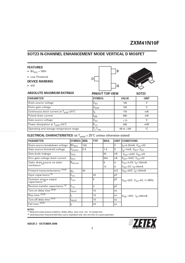 ZXM41N10F