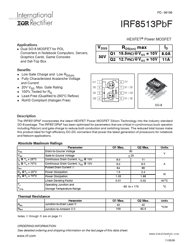 IRF8513PBF