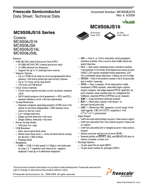 MC9S08JS16L