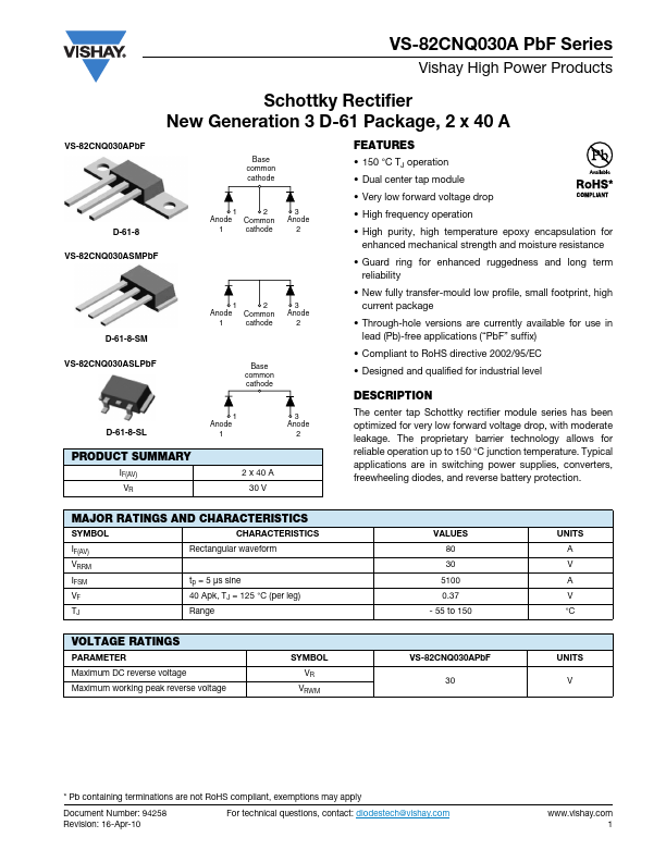 VS-82CNQ030APbF