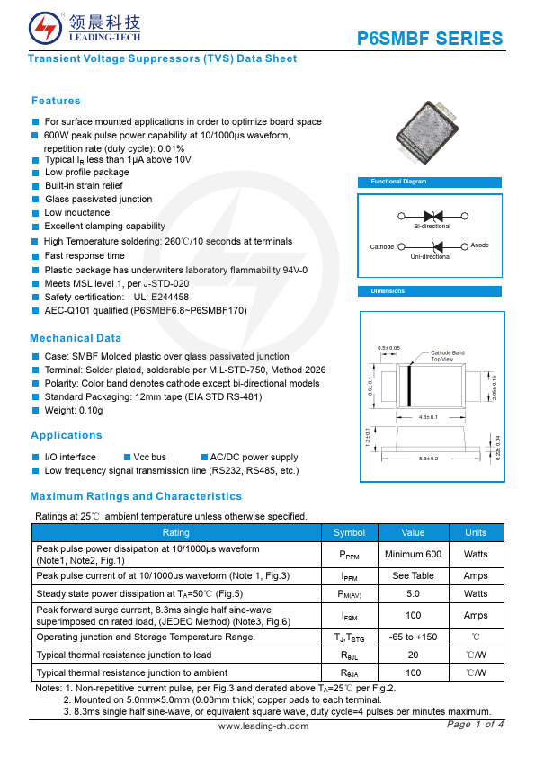 P6SMBF7.5A