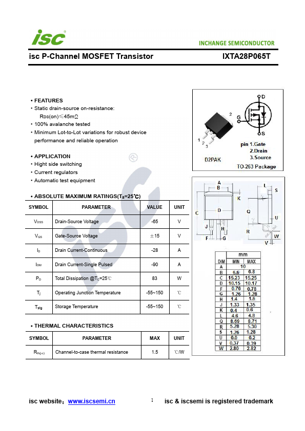 IXTA28P065T